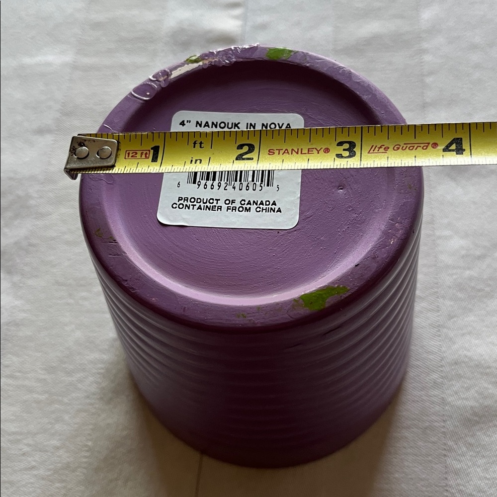 4” Nanquk In Nova Purple Ribbed Planter - Picture 4 of 4